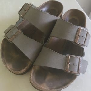 STONE GRAY ARIZONA BIRKENSTOCK SANDALS